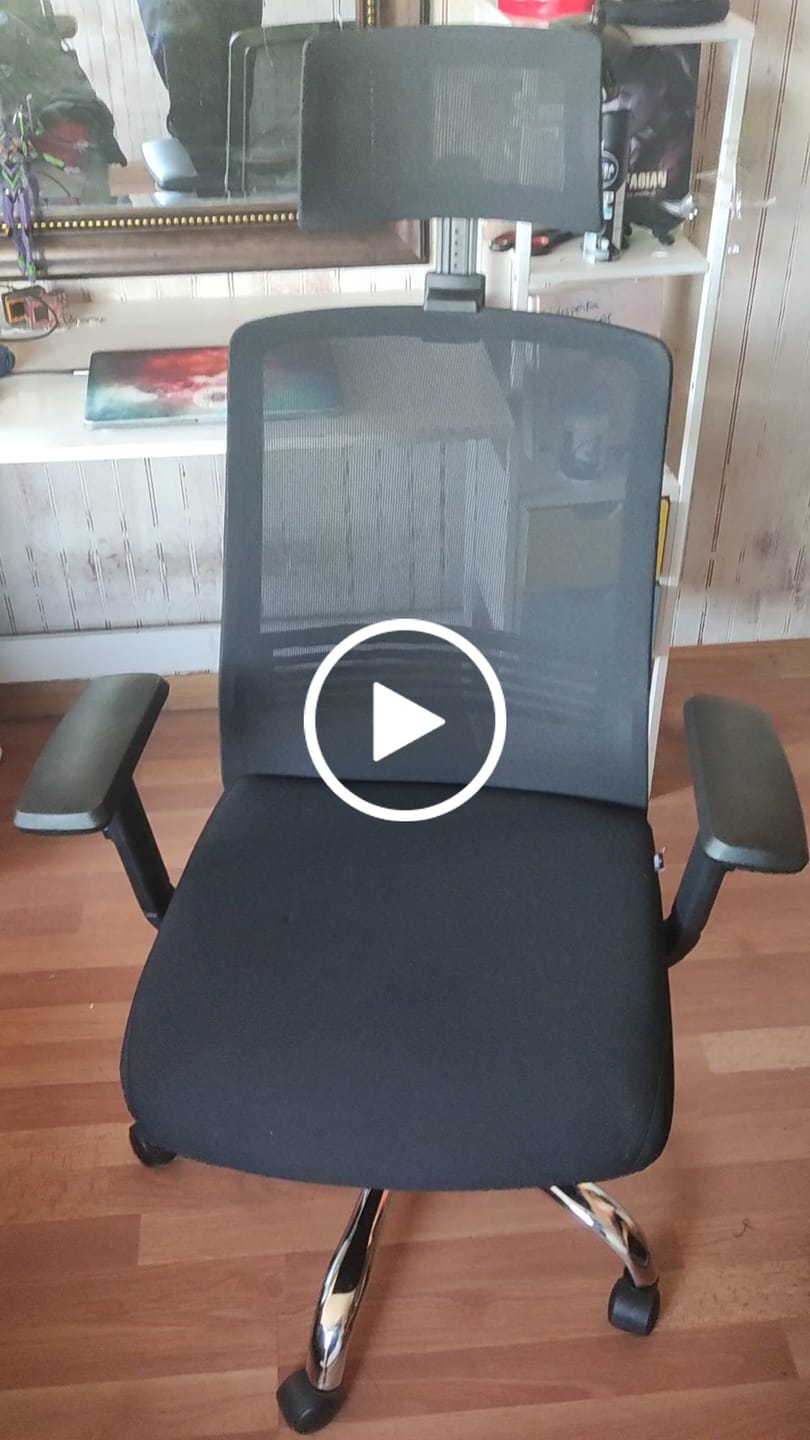 Customer video review of Silla de escritorio Cuba Alta brazo Reg y cabecero