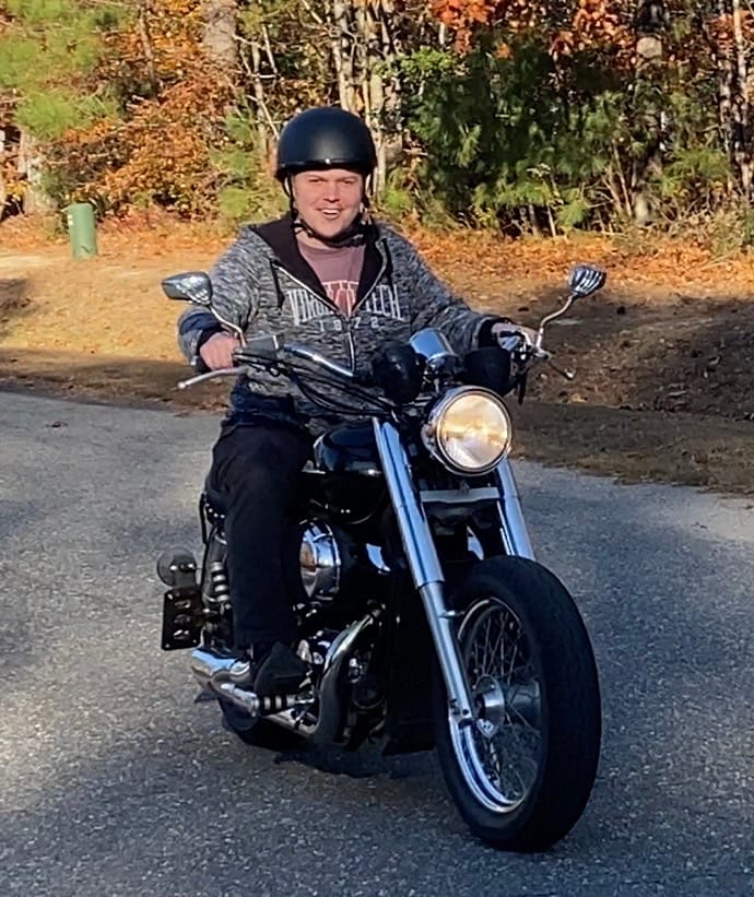 Customer photo review of Smallest & Lightest DOT Beanie Helmet - Matte Black