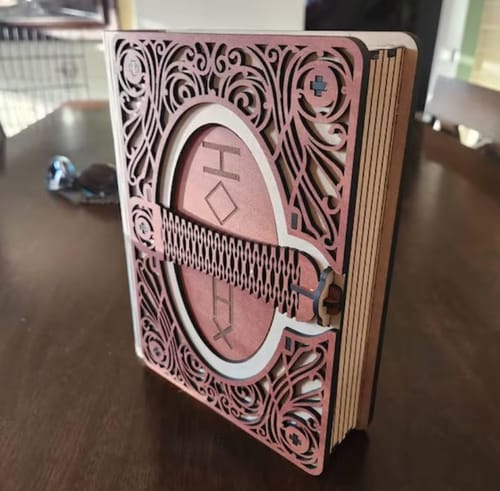 Customer photo review of Wooden gift book box laser cut svg file