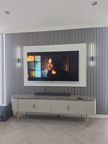 Customer photo review of Acoustic Slat Wall Panel - Grey Oak