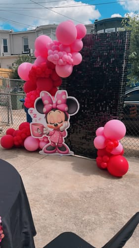 Customer photo review of 3x7ft Party Backdrop Stand Party Decor Baby Shower Birthday Rectangular Wall Stand