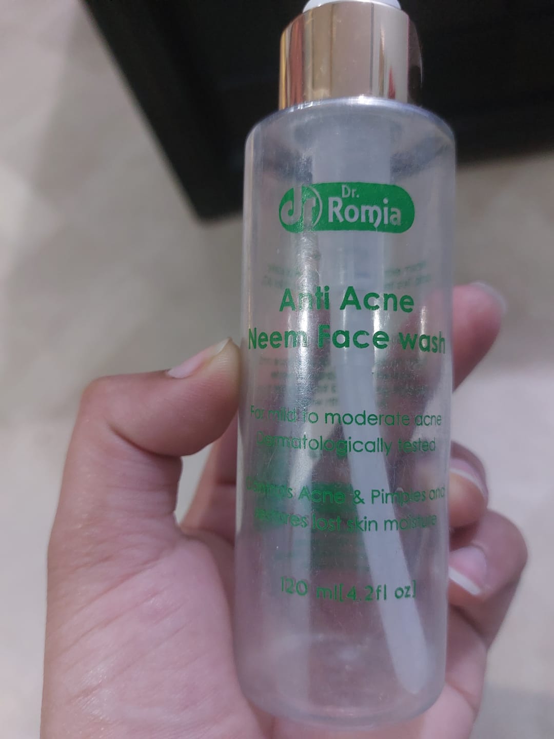 Customer photo review of Anti Acne Neem Face Wash