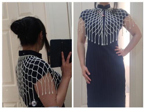 Customer photo review of Jing Min 敬敏 Pearl Yunjian Cloud Collar Hanfu & Qipao Shawl