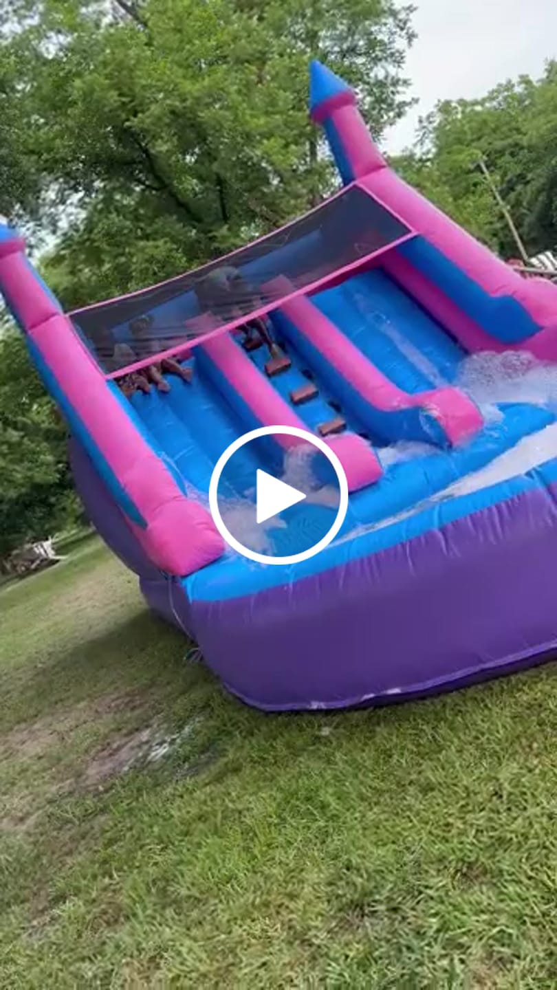 Customer video review of Bouncinlife 21ft Water Inflatable Dual Slide with Large Pool