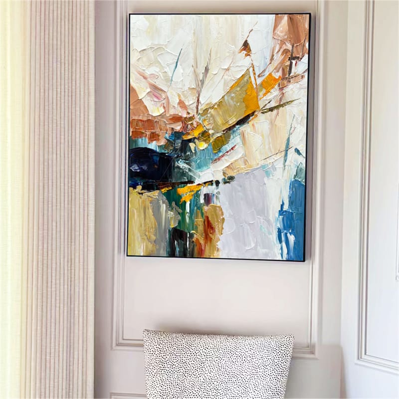 Customer photo review of Colorful Abstract Textured Painting Canvas #AT093