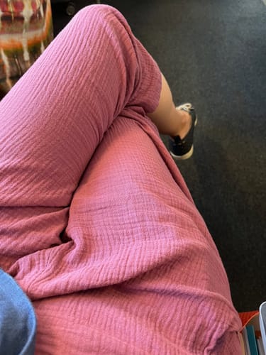 Customer photo review of Jupe-culotte Margaux double gaze de coton violine