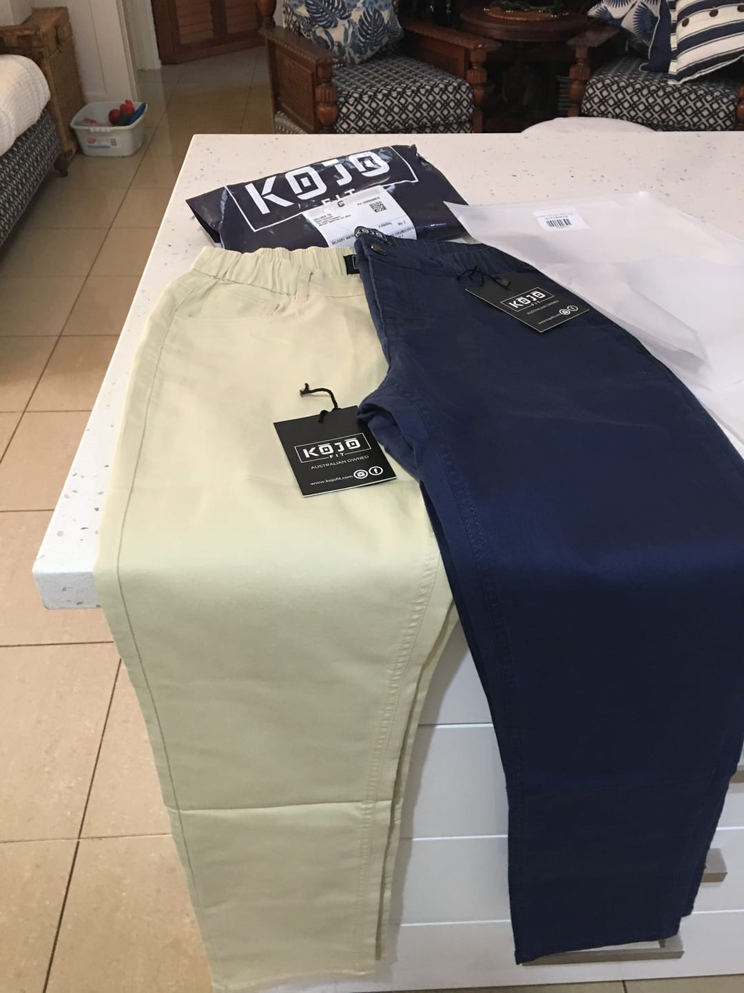 Customer photo review of Ultra Stretch Chino Pants - Slim Fit - Cream