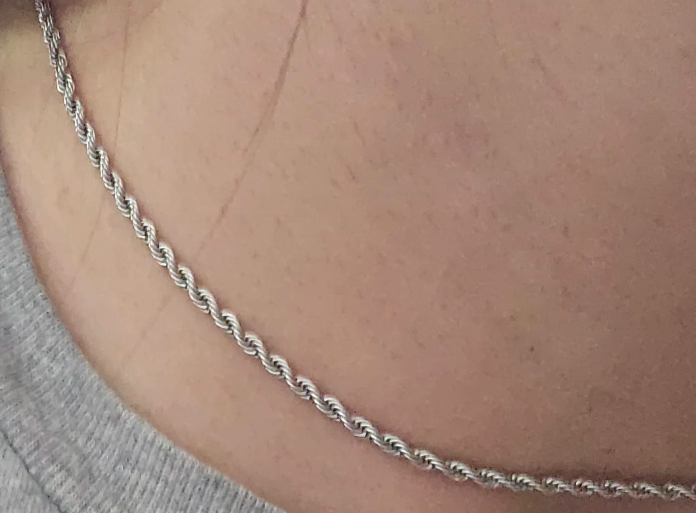 Customer photo review of Chaîne corde (argent) 3mm