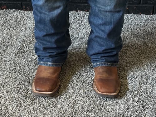 Customer photo review of HYBRID BROWN | MEN SQUARE TOE WESTERN COWBOY BOOTS (RUBBER SOLE)