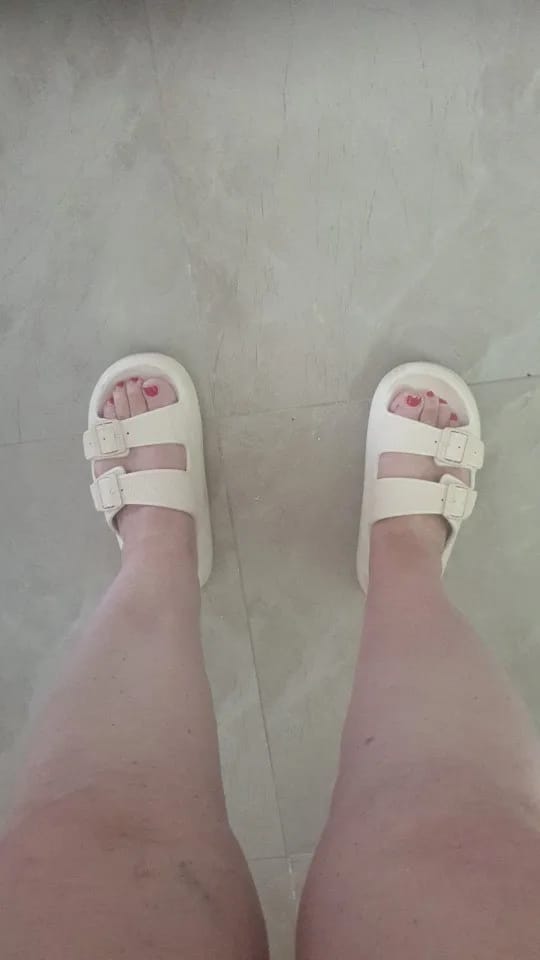 Customer photo review of The Snuggi Slippers™
