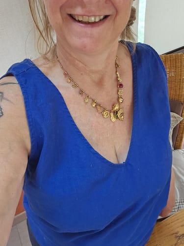 Avis photo d'un client sur Débardeur Félicie - Lin majorelle