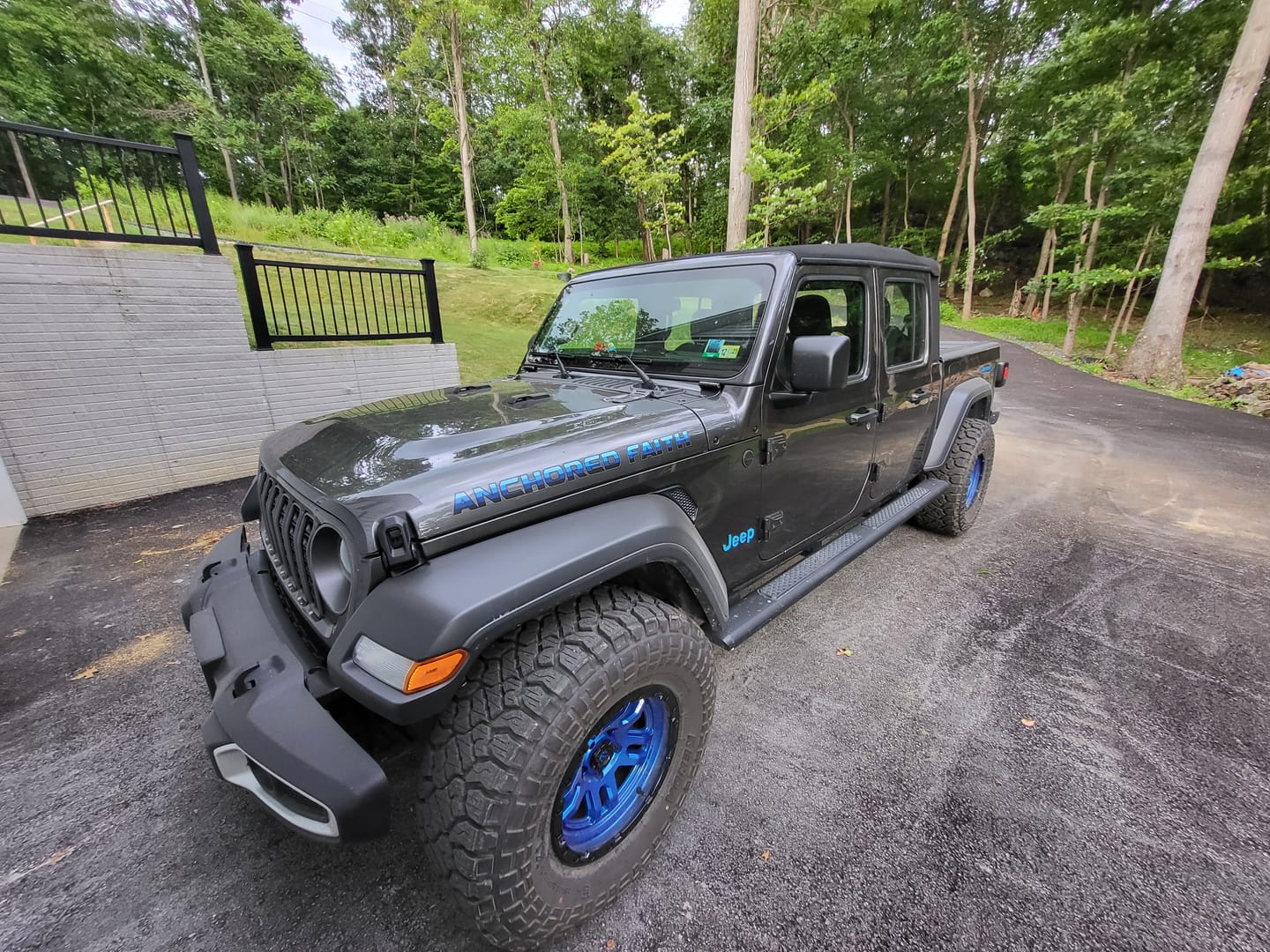 Customer photo review of Custom Hood Lettering | Inspired by J6 Honcho Edition (Four-Blue Stripe Series), Set of 2
