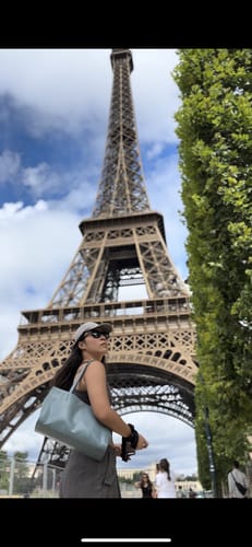 Customer photo review of STAND OIL - Oblong bag / Denim Blue