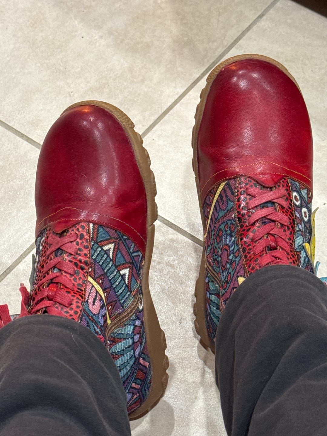 Customer photo review of Leather Handmade Comfortable Walking Boots