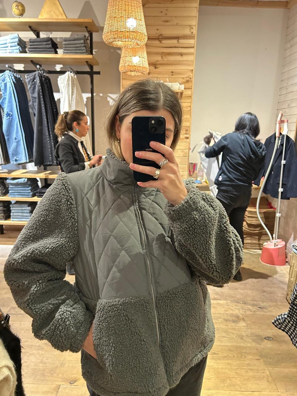 Customer photo review of Chiporro Acolchado Cuello Alto Gray