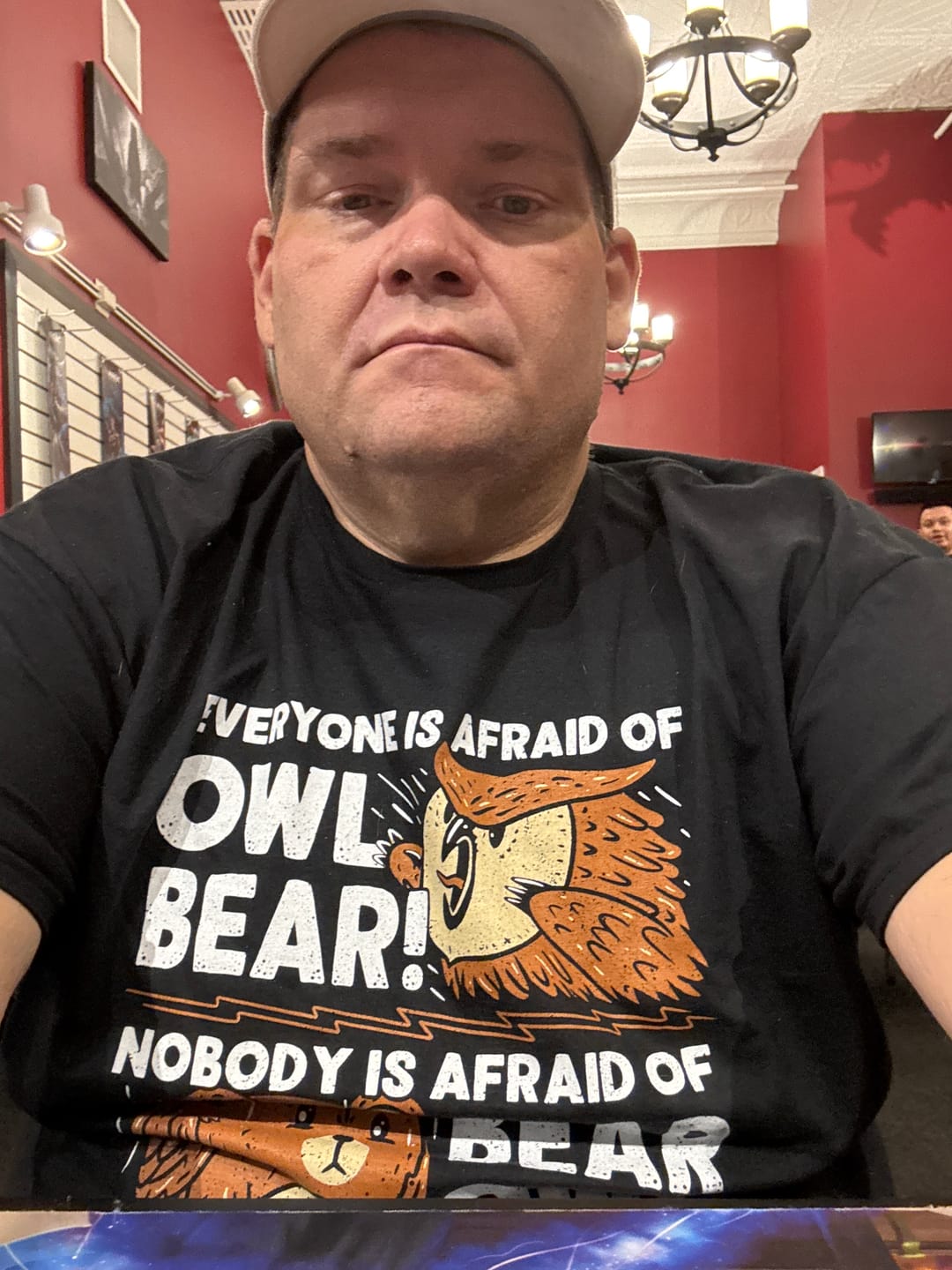 Customer photo review of Bear Owl T-Shirt
