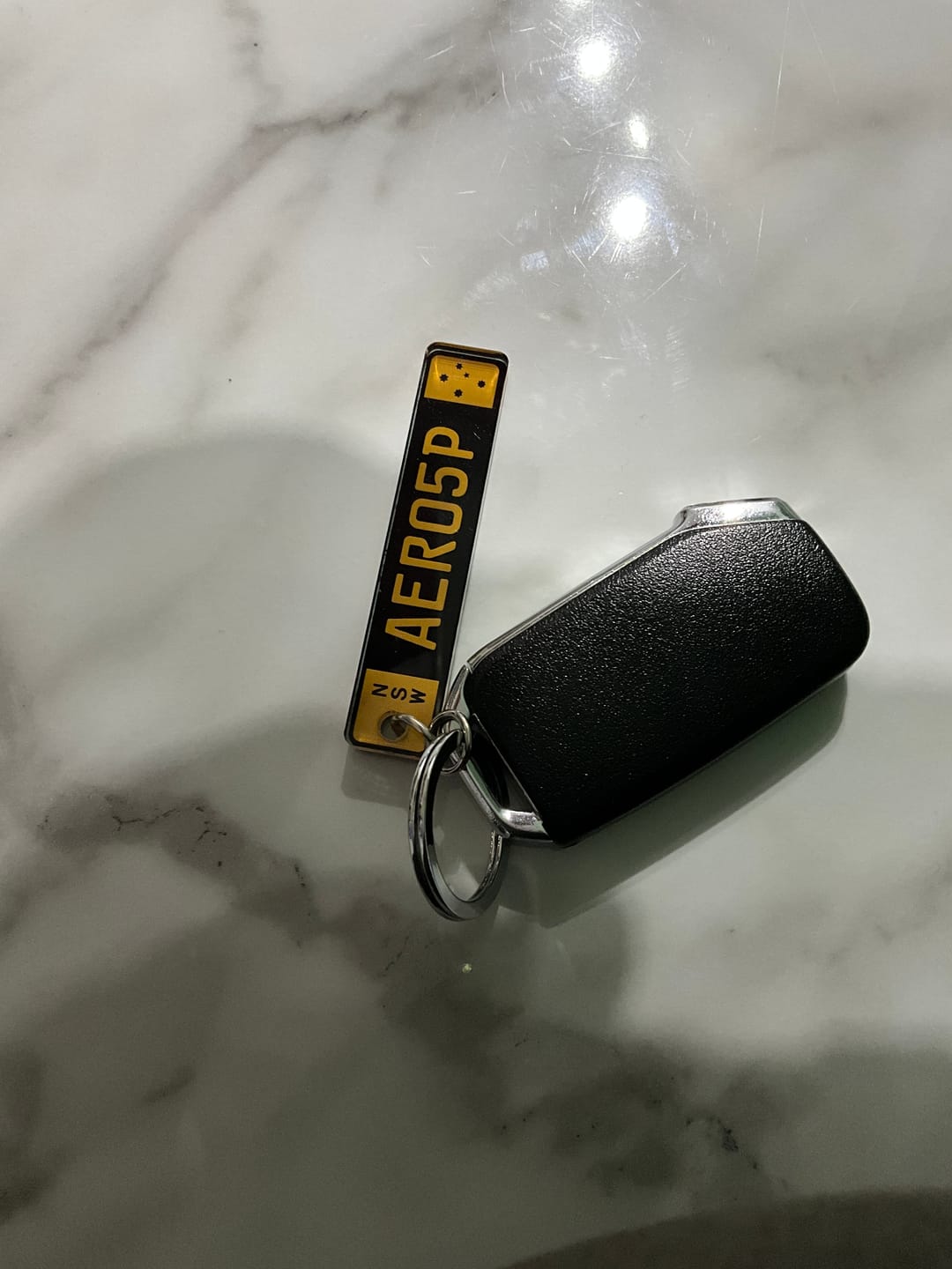 Customer photo review of NSW Euro Licence Plate Custom Keychain 🇪🇺