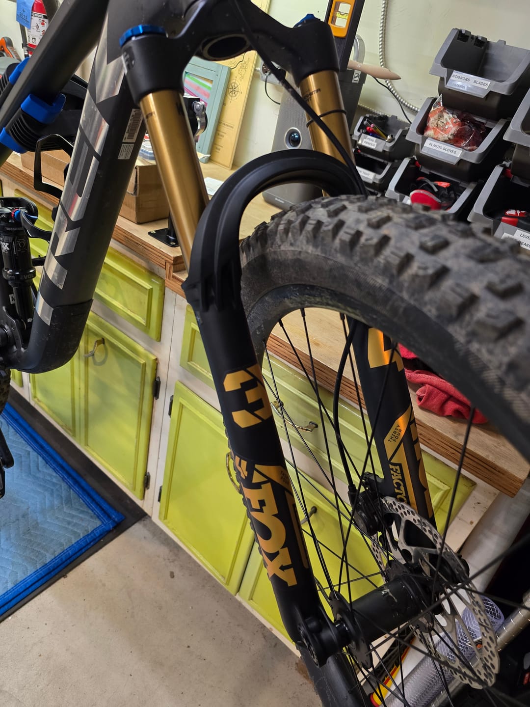 Customer photo review of Metallic Fox 34 Factory Fork Decal