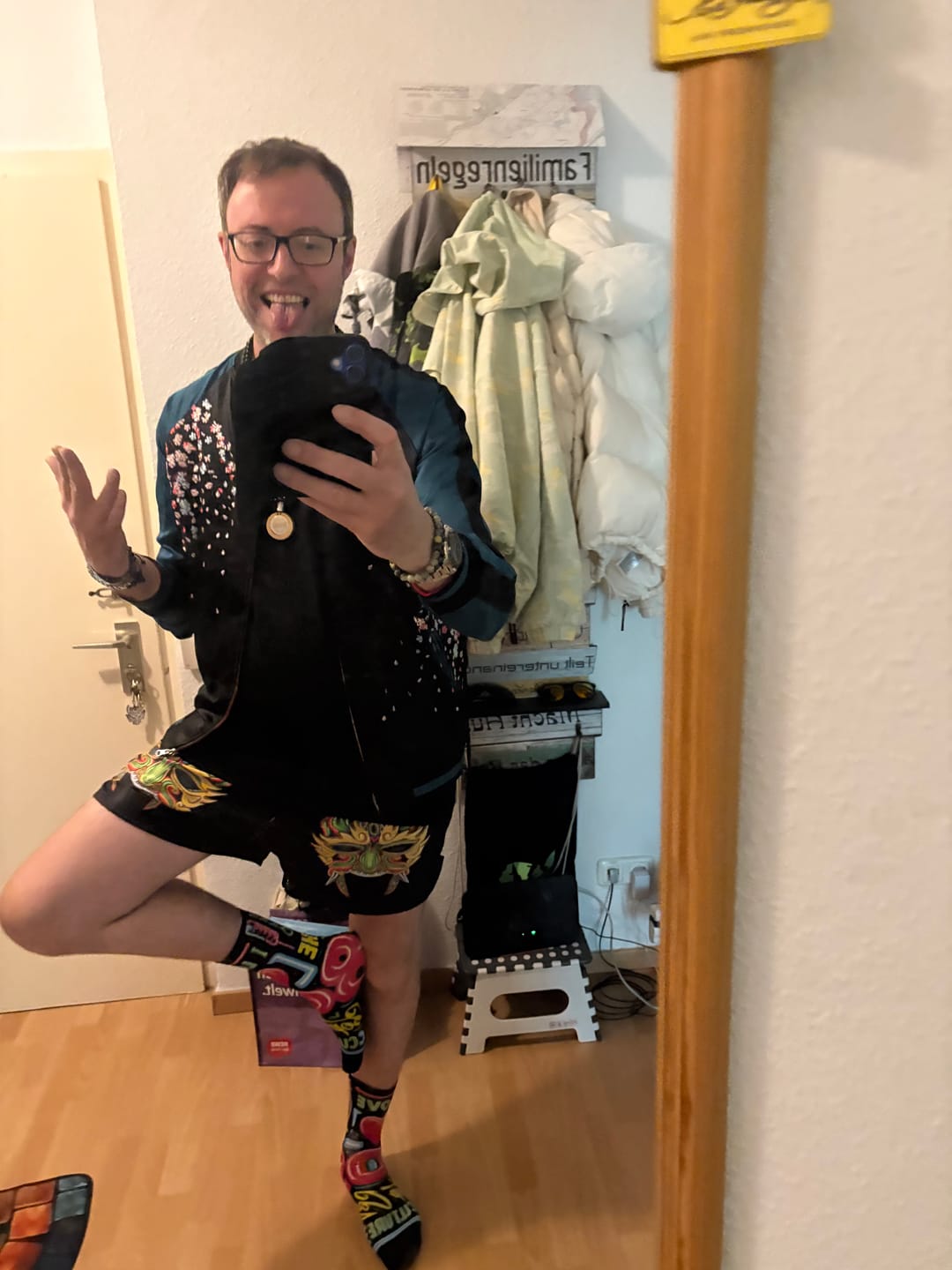 Customer photo review of Flowers & Crane Sukajan Souvenir Jacket [Reversible]