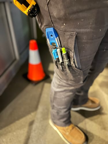 Customer photo review of FX-1 Slim Work Pants Navy