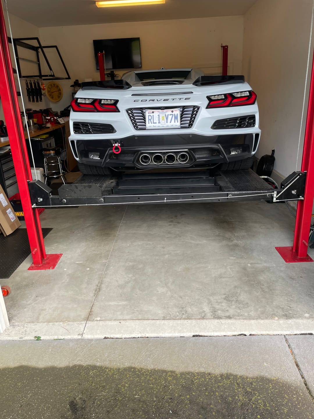 Customer photo review of Corvette C8 Z06 License Plate Backing