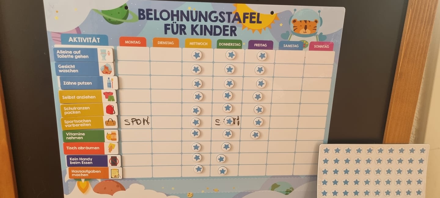 Customer photo review of Edubini Magnetische Belohnungstafel