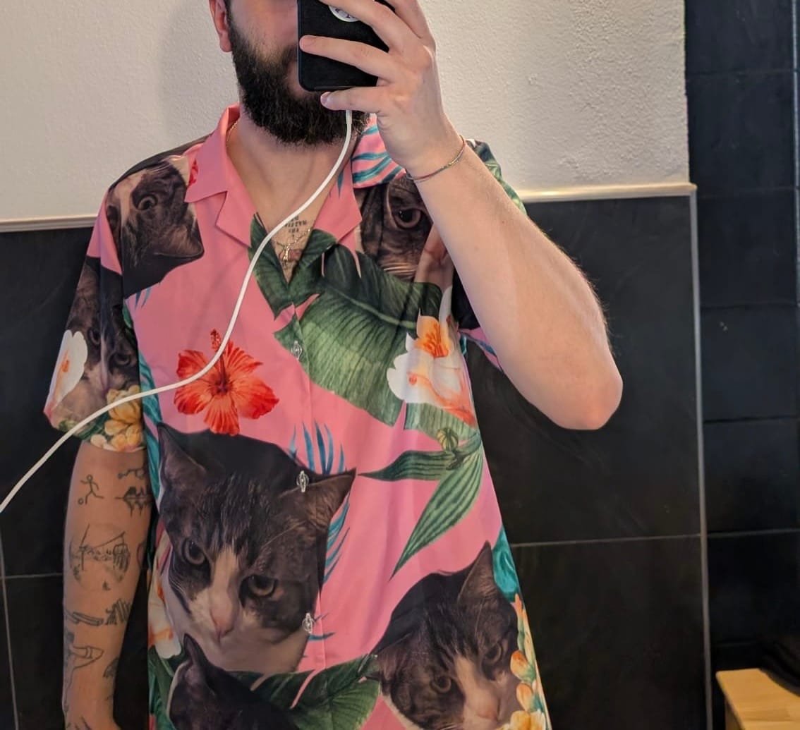 Customer photo review of La tua foto - Camicia hawaiana personalizzata