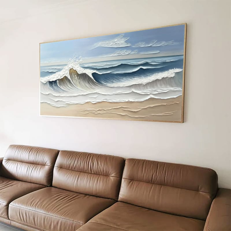 Customer photo review of Ocean Textured Painting Canvas #OP021