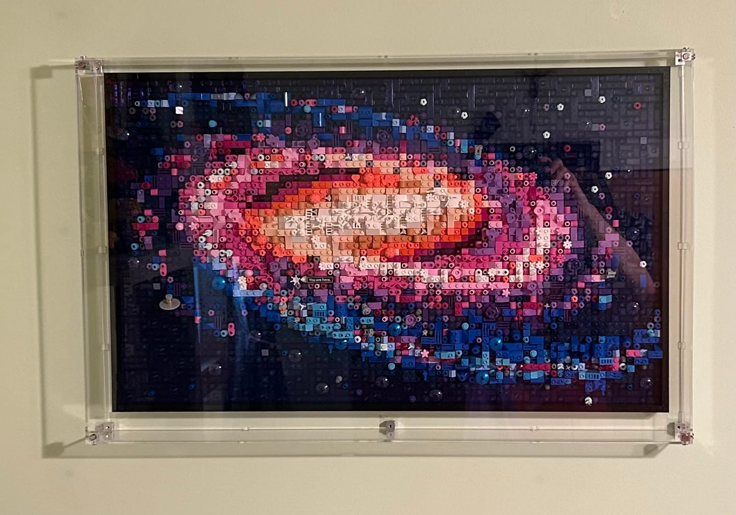 Customer photo review of Wall Mounted Display Case for LEGO® 31212 Art The Milky Way Galaxy