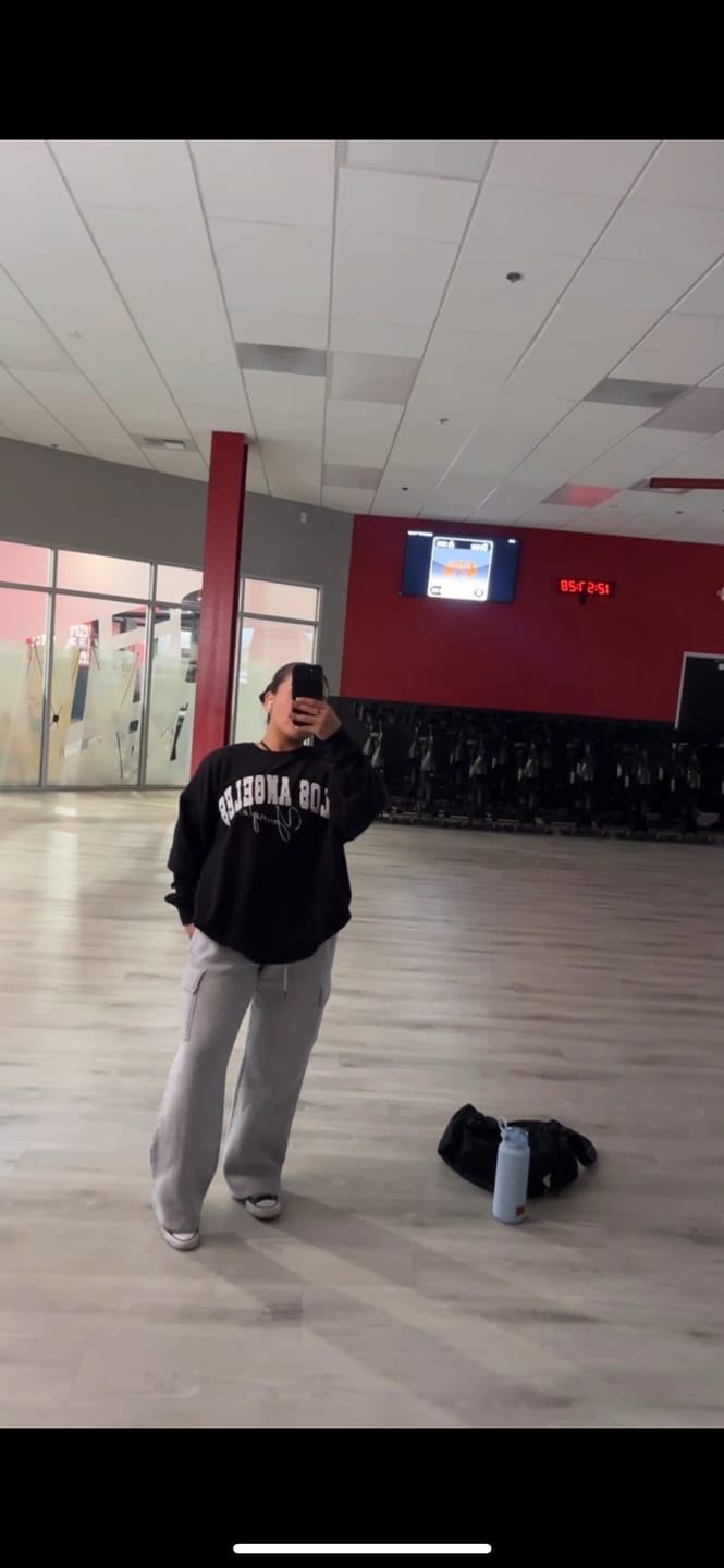 Customer photo review of W563 Varsity Crewneck