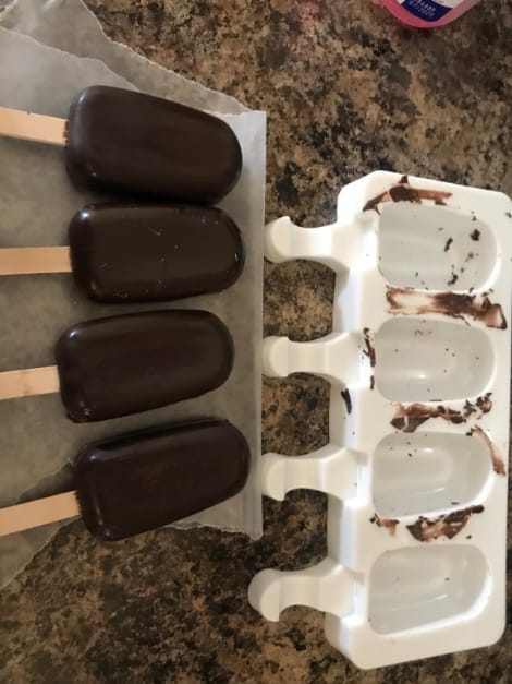 Customer photo review of Food Grade Silicone Popsicle Molds