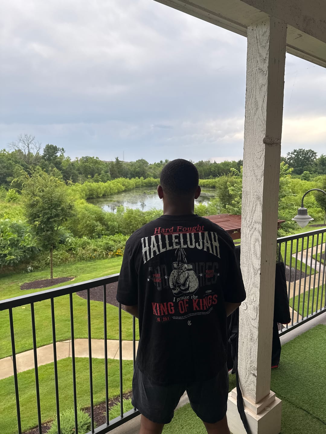 Customer photo review of 'Warrior's Praise' Oversized T-Shirt