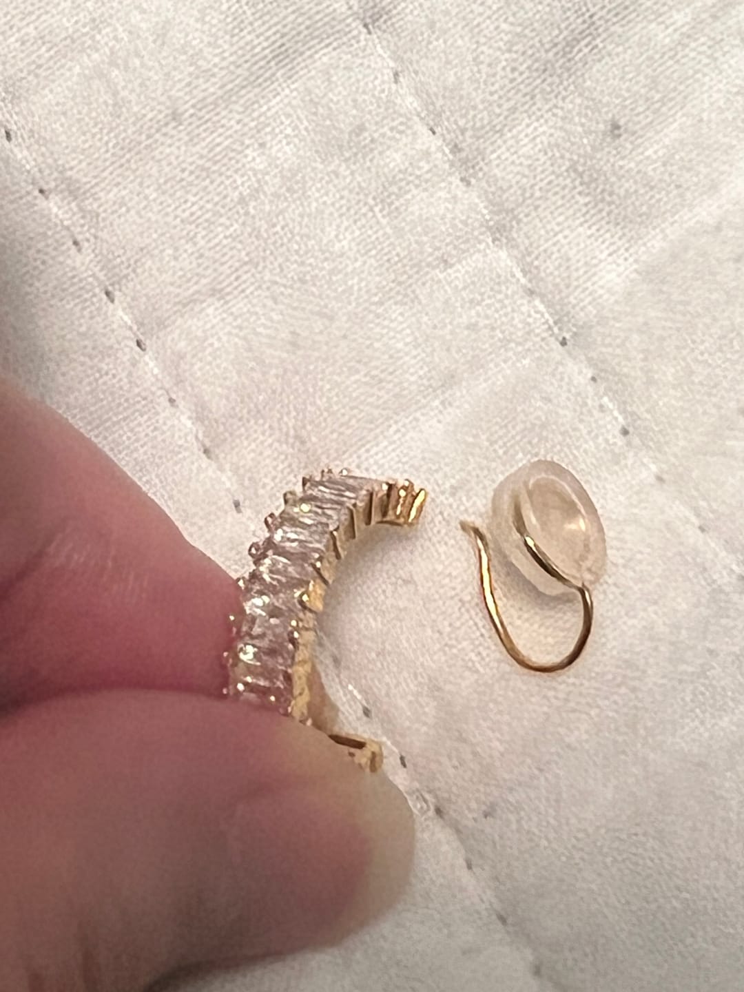 Customer photo review of Olivia Clip On Earrings in Gold