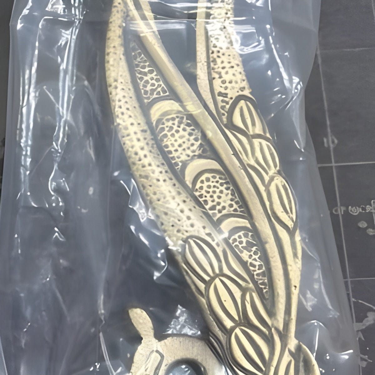 Customer photo review of Brass Peacock Door handle - Antique Brass