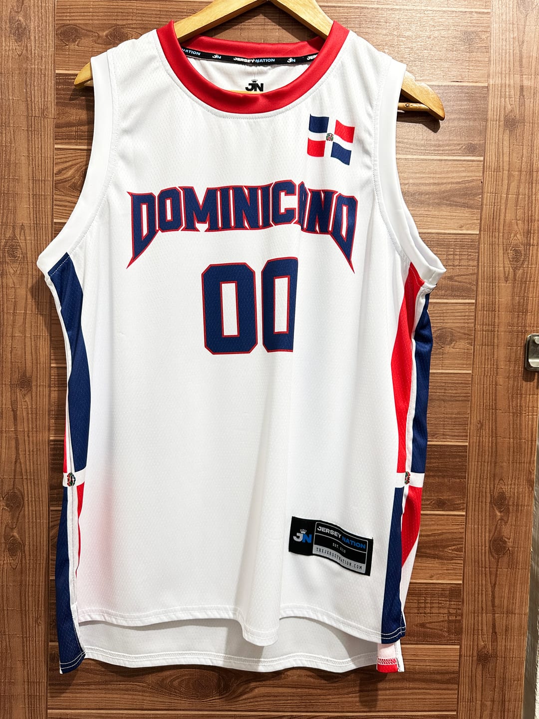 Customer photo review of Dominican Republic Heritage Custom Basketball Jersey