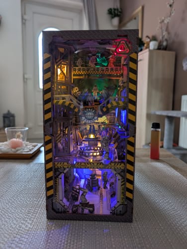 Customer photo review of Interstellar Home: The Future Home of Mankind DIY Book Nook Kit