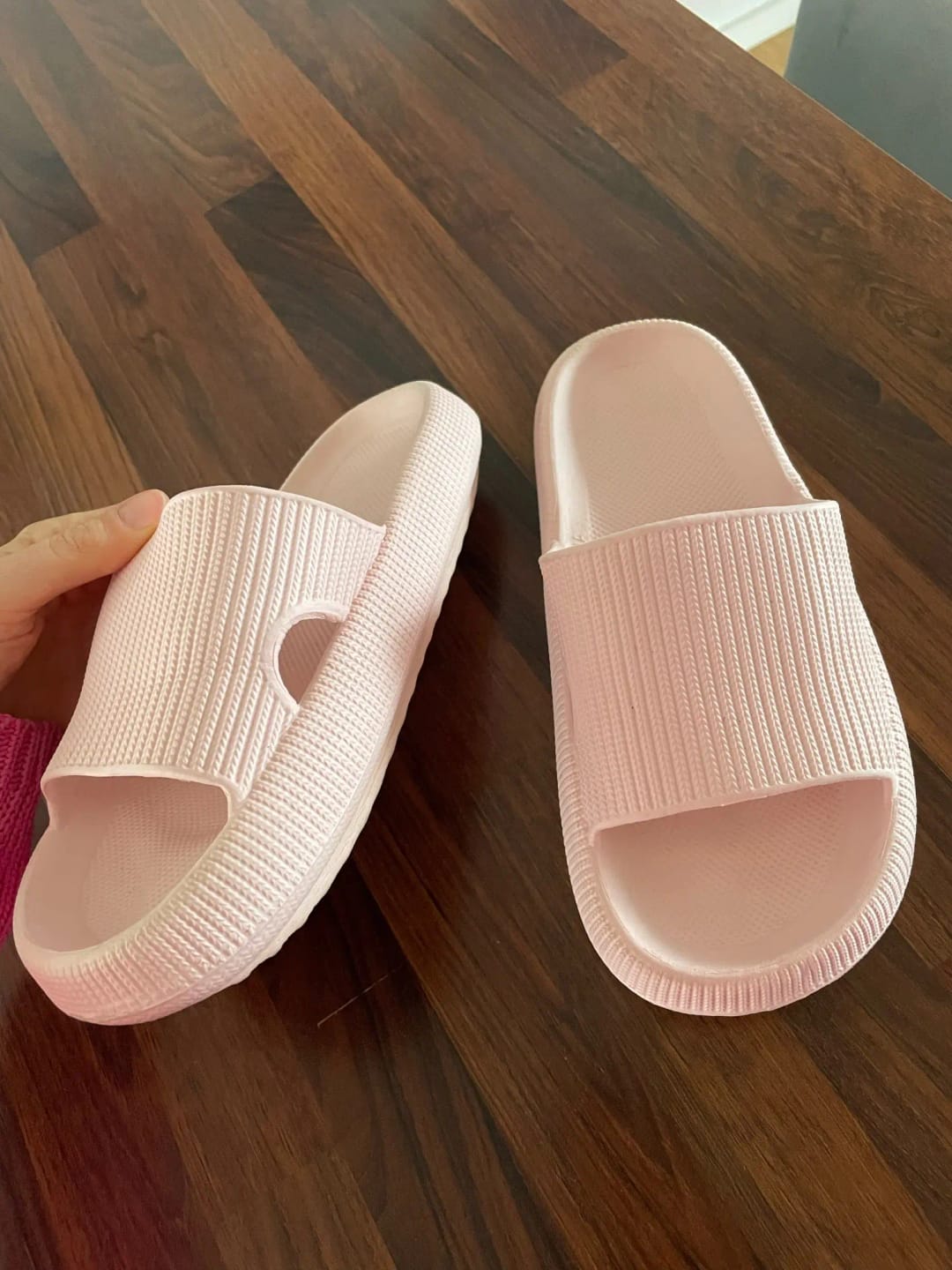 Customer photo review of The Snuggi Slippers™