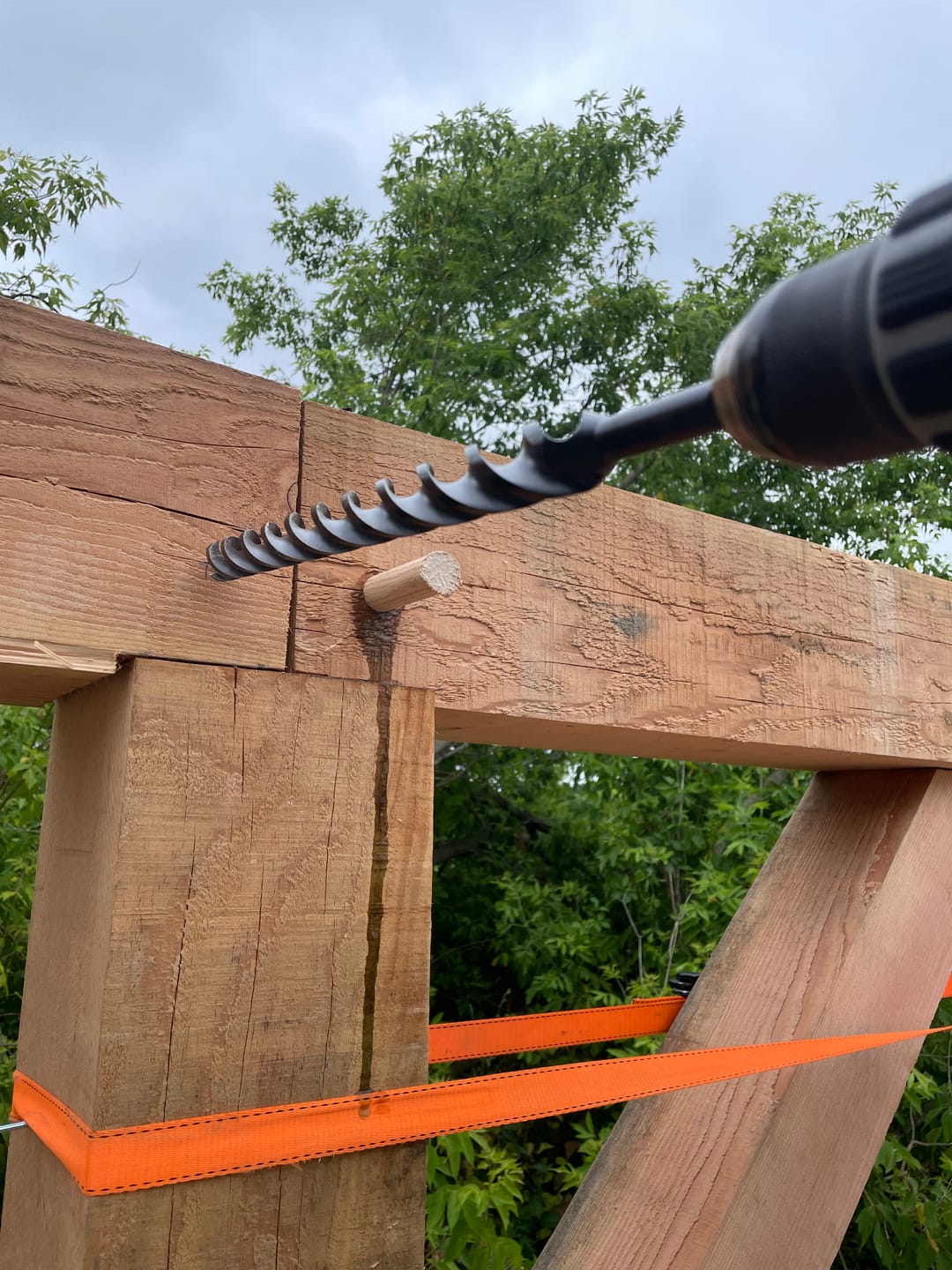 Customer photo review of WoodOwl | Ultra Smooth Wood Boring Auger Bit 18" Length