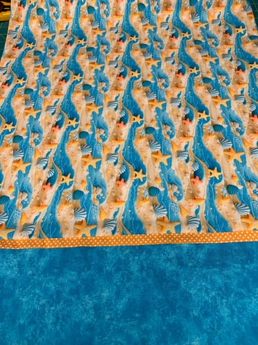 Customer photo review of Life Is Better at the Beach Pattern #1 Fabric