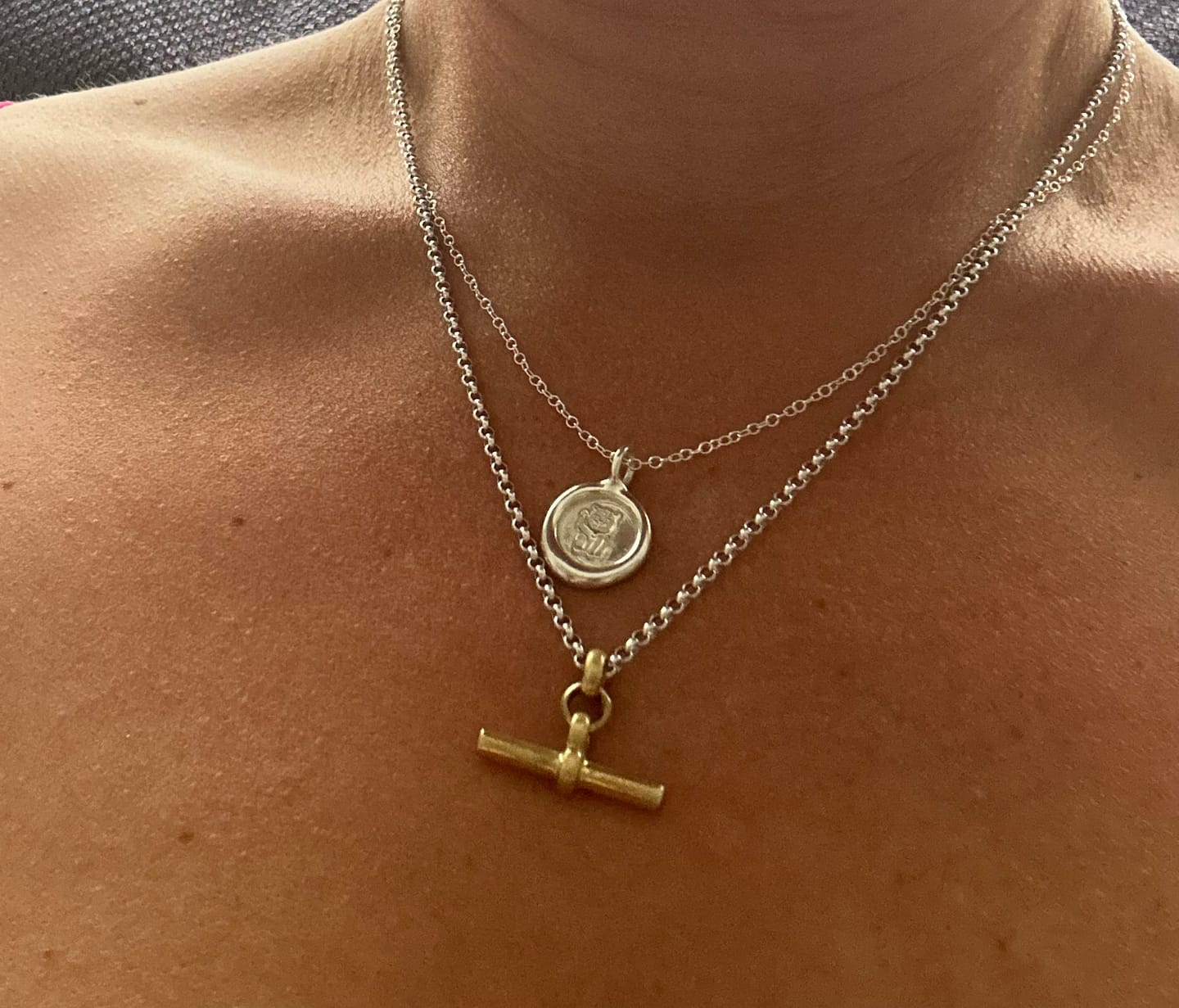 Customer photo review of Lucky Cat Charm Pendant Necklace