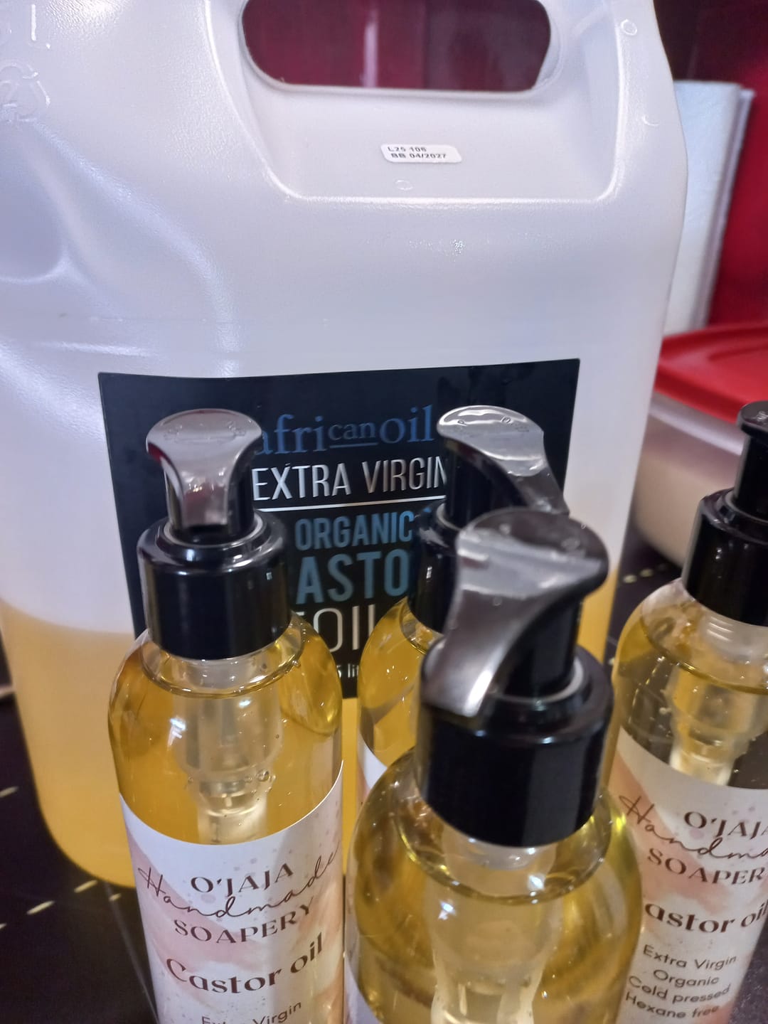 Customer photo review of 5L Organic Hexane Free Castor Oil
