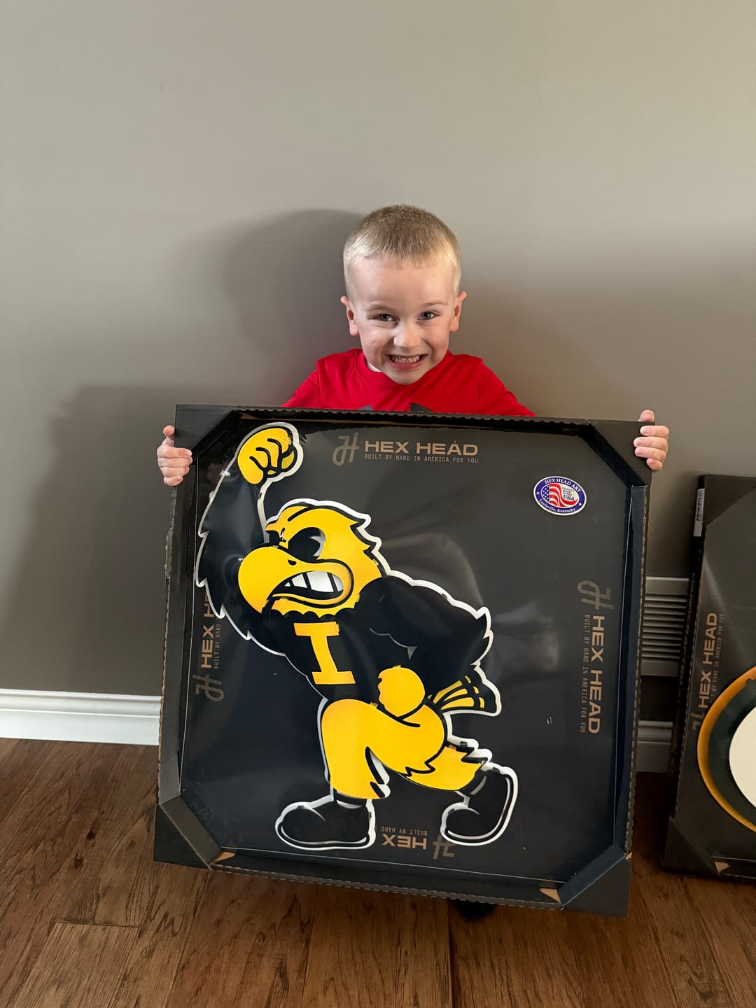 Customer photo review of Iowa Mascot HERKY 3D Metal Wall Art