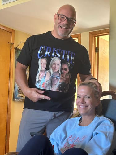 Customer photo review of CUSTOM VINTAGE TEE
