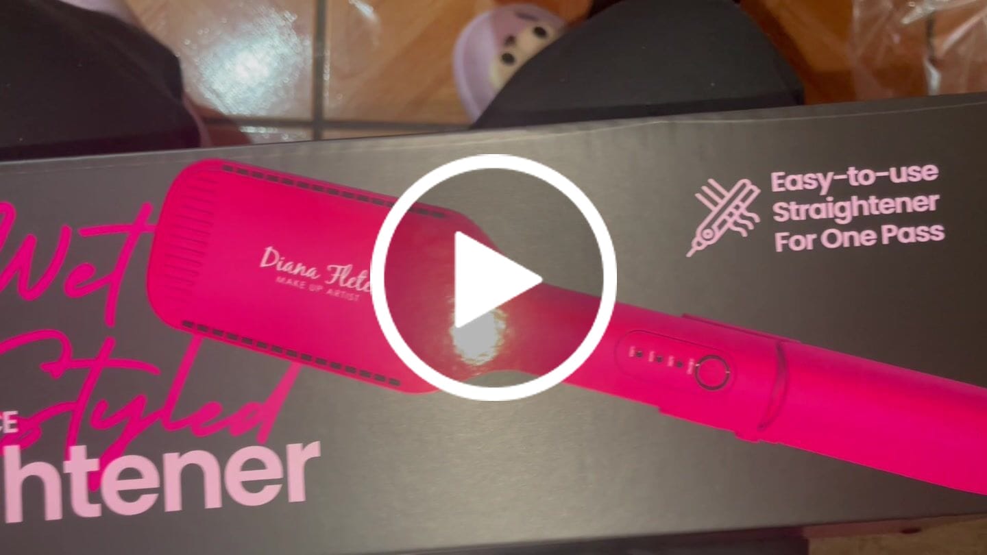 Customer video review of Plancha 2 En 1 Diana Fletes Para Cabello Húmedo y Seco TiTanium Galvanizado