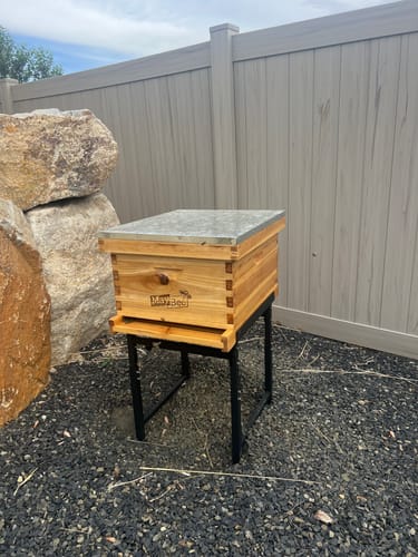 Customer photo review of MayBee Hives 100% Beeswax Coated 10 Frame Super Unassembled Hive Body (No Frames No Logo)