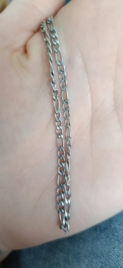 Customer photo review of Chaîne figaro (argent) 4mm