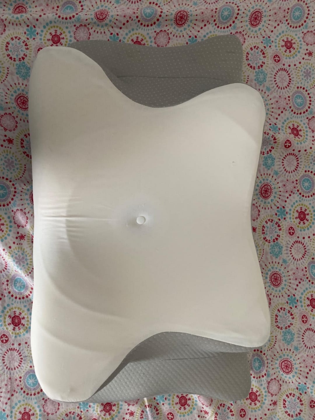 Customer photo review of Halo® Cervical Pillow – Orthopaedic Contour Shaped Memory Foam | Ice Silk Cover