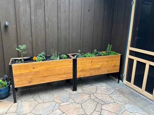 Customer photo review of 18" x 48" Raised Garden Bed - 30" TALL
