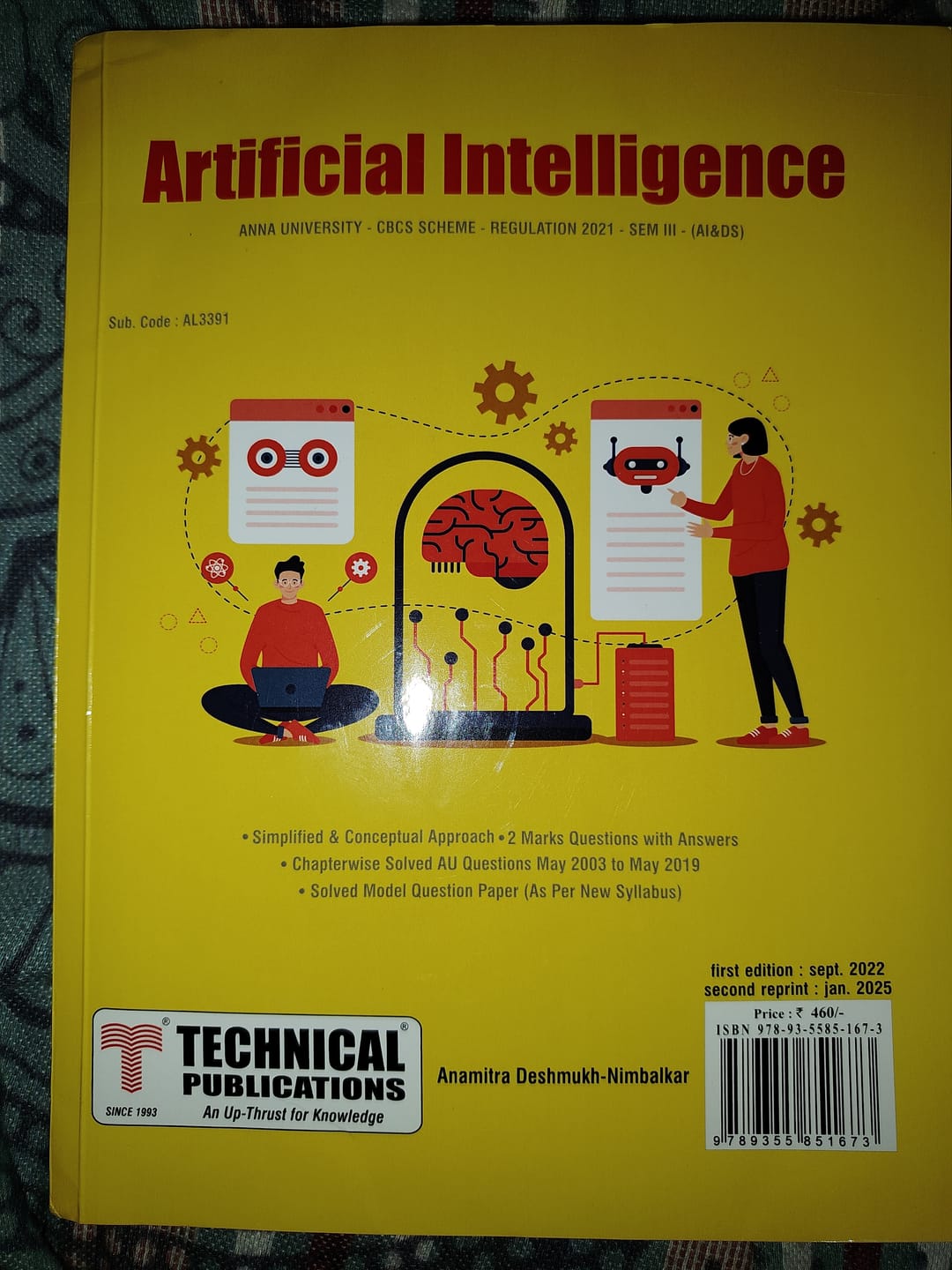 Customer photo review of Artificial Intelligence for BE Anna University R21CBCS (III- AI & DS - AL3391)