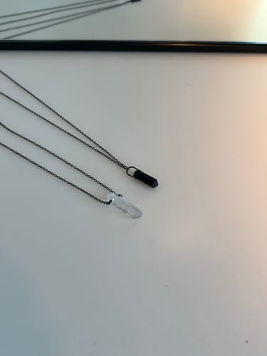 Customer photo review of Talisman Necklace - Raw Quartz Crystal